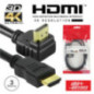 CABO HDMI DOURADO MACHO MACHO 20 4K PRETO 3M 90