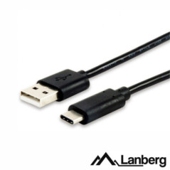 CABO USBA 20 MACHO USB TYPEC MACHO 18M PRETO LANBERG