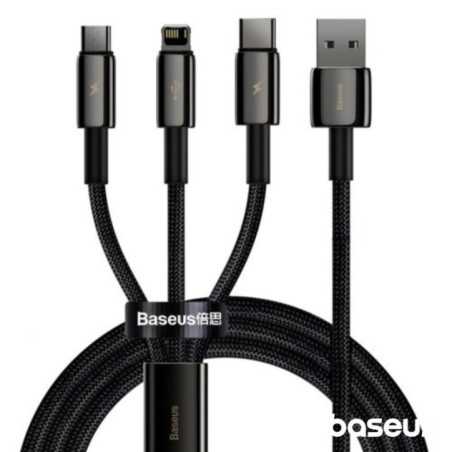 CABO USBA 20 MACHO P LIGHTNINGUSBCMICROUSB 35A BASEUS