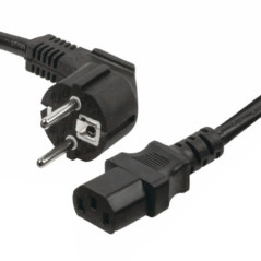 CABO ALIMENTAÇÃO SCHUKO MACHO 3P IEC C13 FÊMEA 10M PRETO