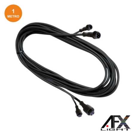 CABO DMX 2XLR 3P MACHO 2XLR 3P FÊMEA 1M IPAR123 AFXLIGHT