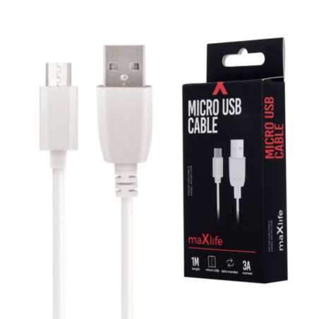 CABO USBA 20 3A MACHO MICRO USBB BRANCO 1M
