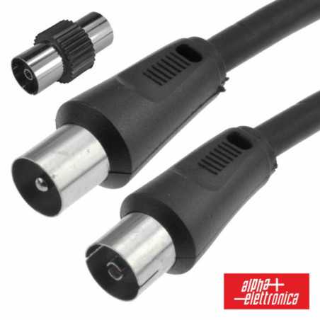 CABO COAXIAL MACHOFÊMEA ADAPTADOR PRETO 3M