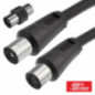 CABO COAXIAL MACHOFÊMEA ADAPTADOR PRETO 3M