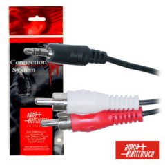 CABO JACK 35MM MACHO ST 2RCA MACHO 3M POLYBAG