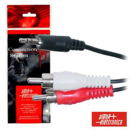 CABO JACK 35MM MACHO ST 2RCA MACHO 3M POLYBAG