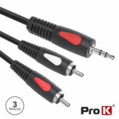 CABO JACK 35MM MACHO ST 2RCA MACHO 3M PROK