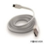 CABO FLAT USBA 20 MACHO MICRO USBB BRANCO 1M FOREVER