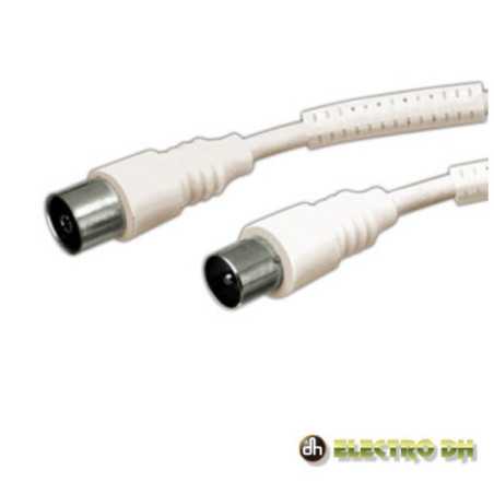 CABO COAXIAL MACHOFÊMEA BRANCO 15M FILTRO FERRITE EDH