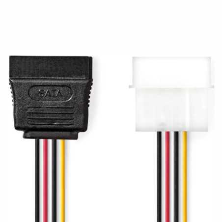 CABO DE ALIMENTAÇÃO MOLEX 4P MACHO SATA 15P FÊMEA