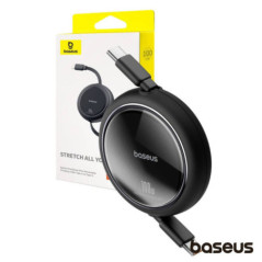 CABO RETRÁTIL USBC P USBC MACHO PD 100W PRETO BASEUS