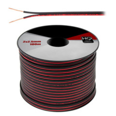 CABO COLUNA 2X250MM PRETOVERMELHO 100M
