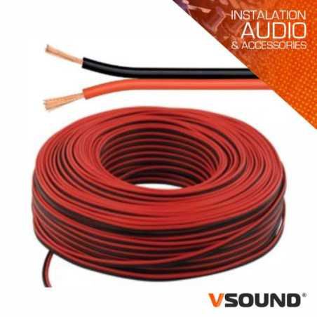 CABO COLUNA 2X075MM PRETOVERMELHO PARALELO VSOUND