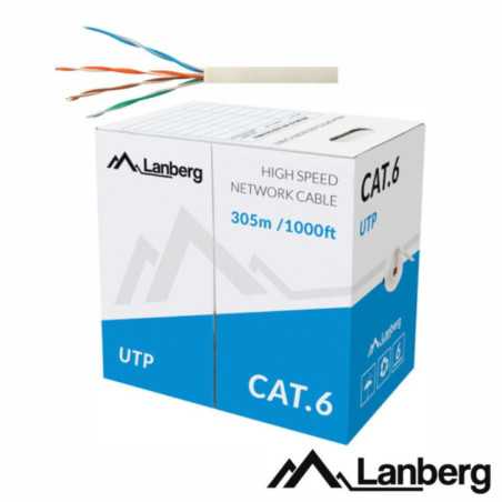 CABO UTP CAT6 4XAWG23 305M CINZENTO LANBERG