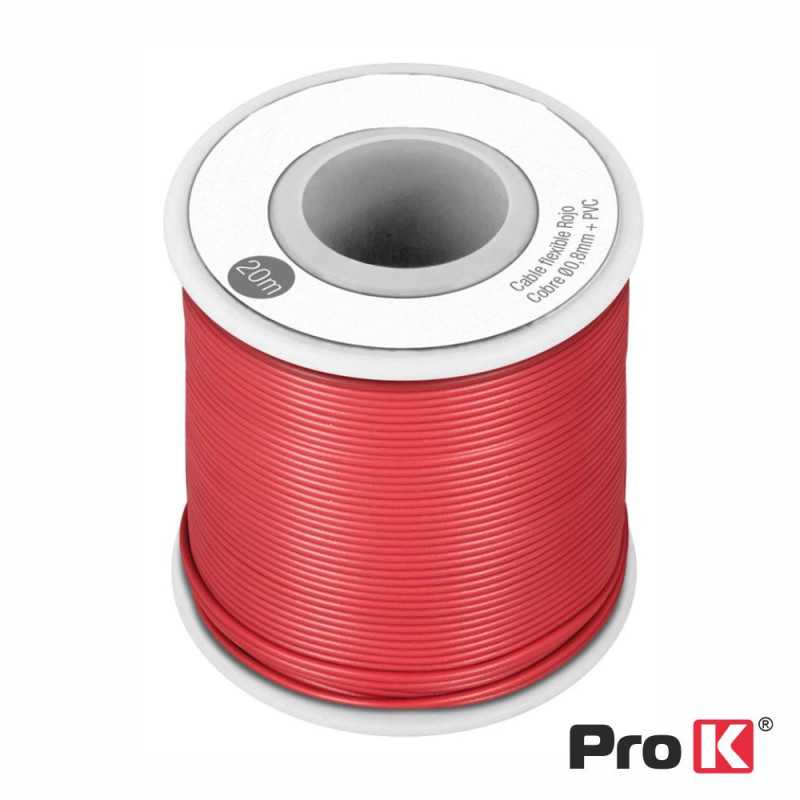 CABO MULTIFILAR VERMELHO 08MM ROLO 20M PROK