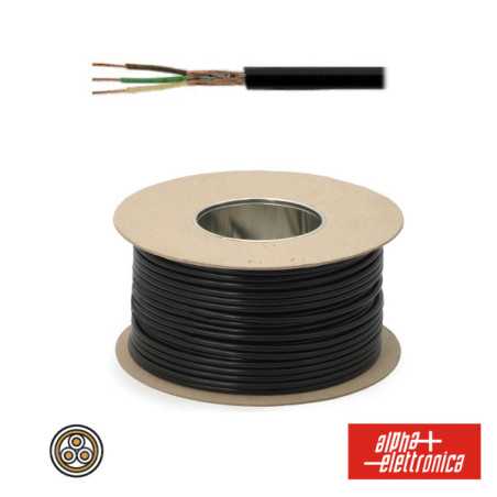 CABO ELETRONICA 3 CONDUTORES MALHA 3X022 °44 PRETO