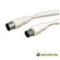 CABO COAXIAL MACHOFÊMEA BRANCO 25M FILTRO FERRITE EDH
