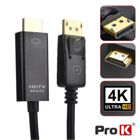 CABO DISPLAYPORT MACHO HDMI MACHO 4K 5M PROK