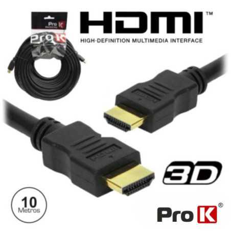 CABO HDMI DOURADO MACHO MACHO 14 PRETO 10M PROK