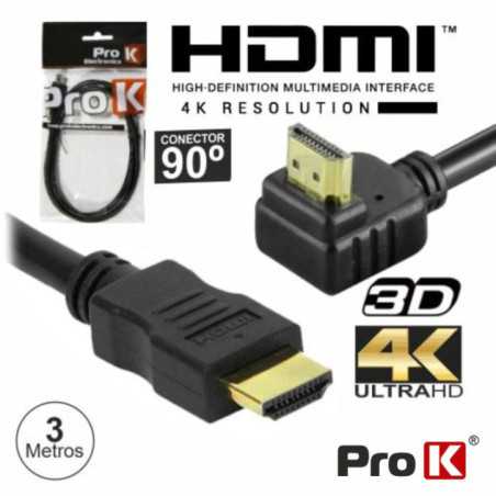 CABO HDMI DOURADO MACHO MACHO 20 4K PRETO 3M 90 PROK