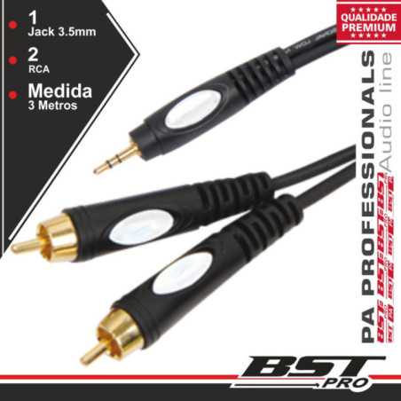 CABO JACK 35MM MACHO ST 2RCA MACHO 3M BSTPRO