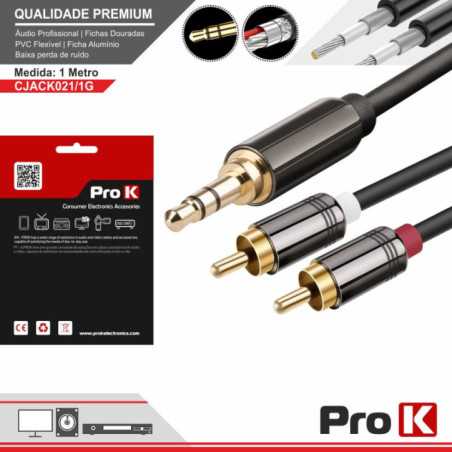 CABO JACK 35MM MACHO ST 2RCA MACHO 1M PROK