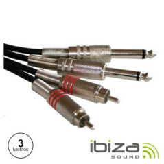 CABO 2JACK 635MM MACHO 2RCA MACHO MN 3M IBIZA