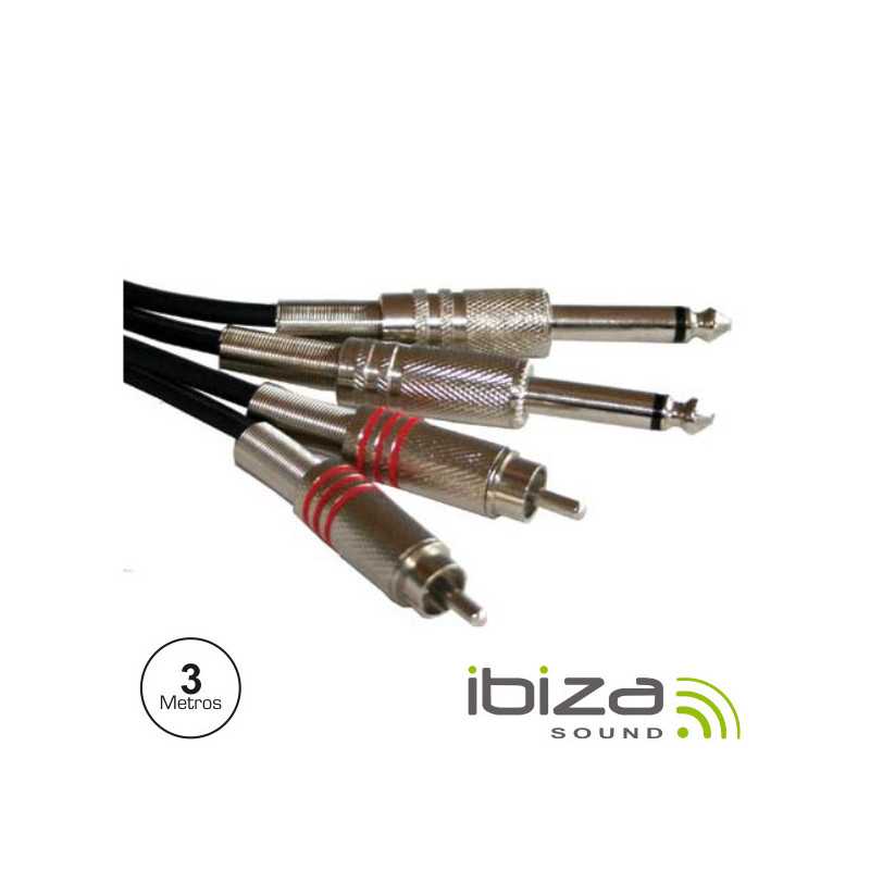 CABO 2JACK 635MM MACHO 2RCA MACHO MN 3M IBIZA
