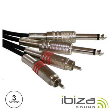 CABO 2JACK 635MM MACHO 2RCA MACHO MN 3M IBIZA