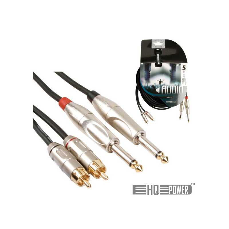 CABO 2JACK 635MM MACHO 2RCA MACHO 5M MN HQ POWER