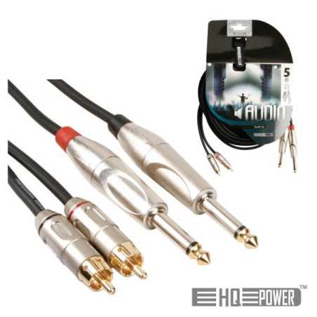 CABO 2JACK 635MM MACHO 2RCA MACHO 5M MN HQ POWER