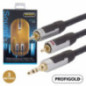 CABO JACK 35MM MACHO ST 2RCA MACHO 3M PROFIGOLD