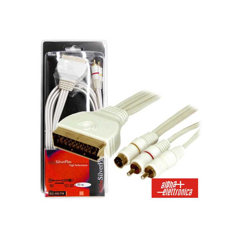 CABO SILVER PLUS SCART MACHO 2RCA1SHVS MACHO 5M BLISTER
