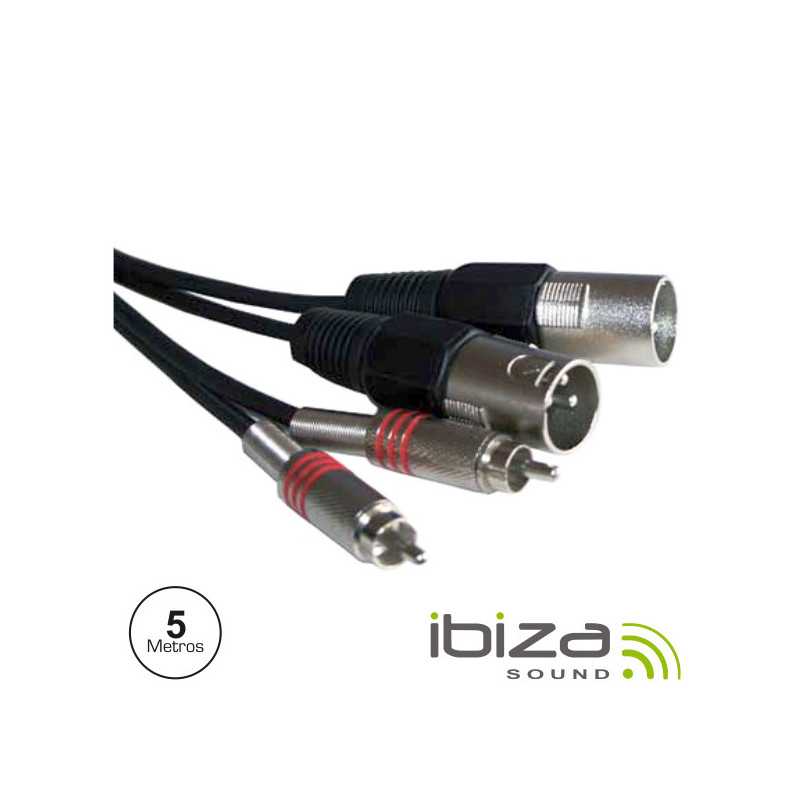 CABO 2XLR 3P MACHO 2RCA MACHO 5M IBIZA