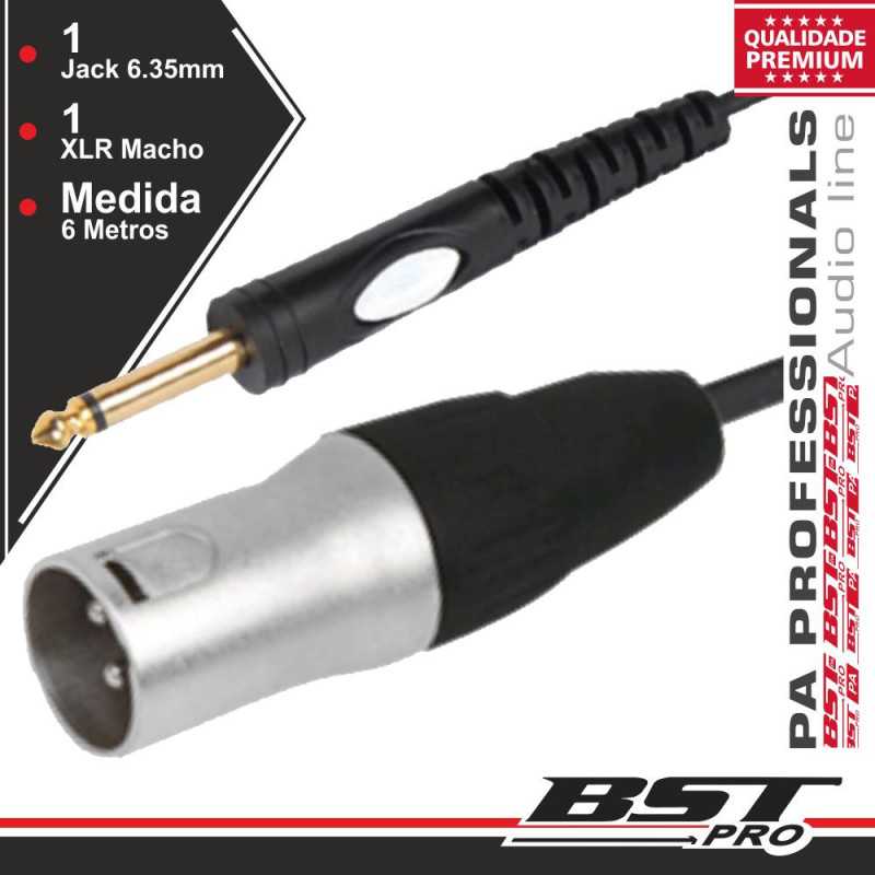 CABO XLR 3P MACHO JACK 635MM MACHO ST 6M BSTPRO