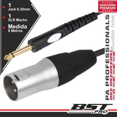 CABO XLR 3P MACHO JACK 635MM MACHO ST 6M BSTPRO
