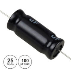 CONDENSADOR ELECTROLÍTICO AXIAL 100 25V VELLEMAN
