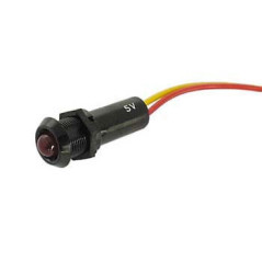 LED 5MM ALTO BRILHO VERMELHO 12V DC C19CM CABO