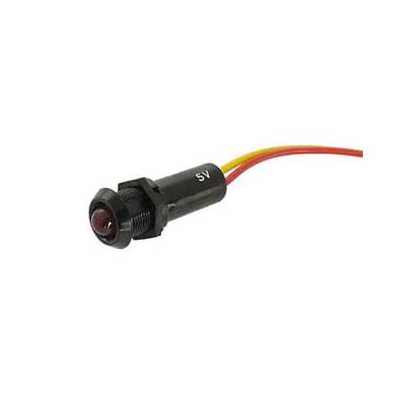 LED 5MM ALTO BRILHO VERMELHO 12V DC C19CM CABO
