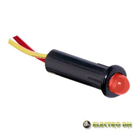 LED PILOTO ALTO BRILHO VERMELHO 5MM 12V EDH