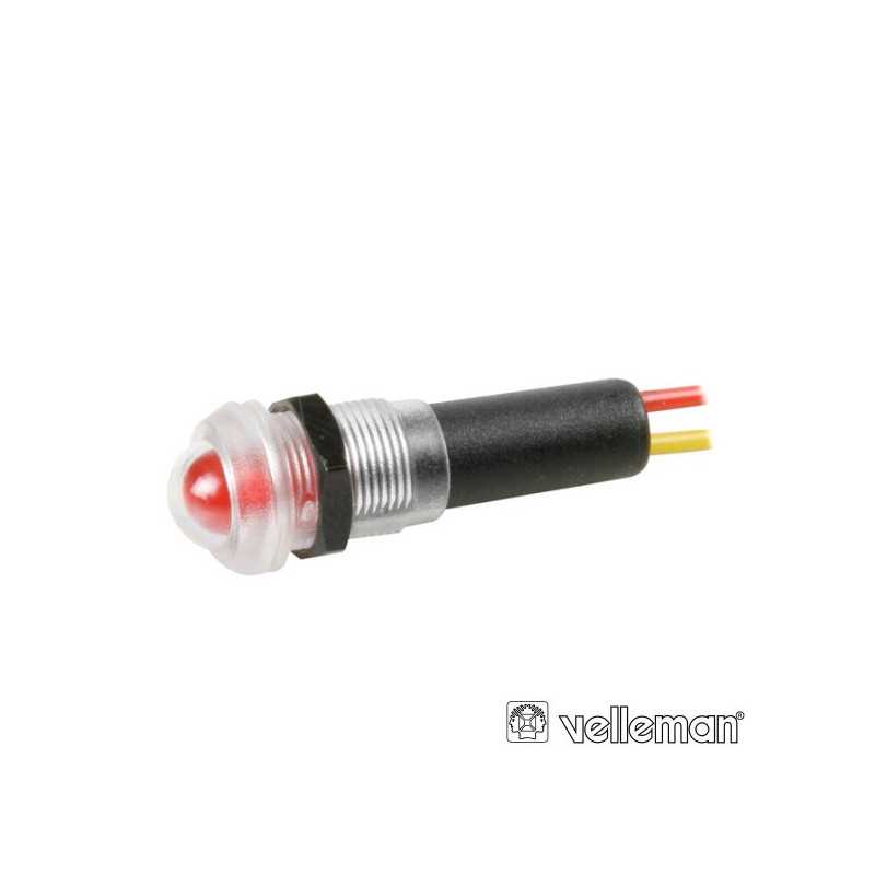 LED PILOTO À PROVA DE ÁGUA 12V VERMELHO VELLEMAN