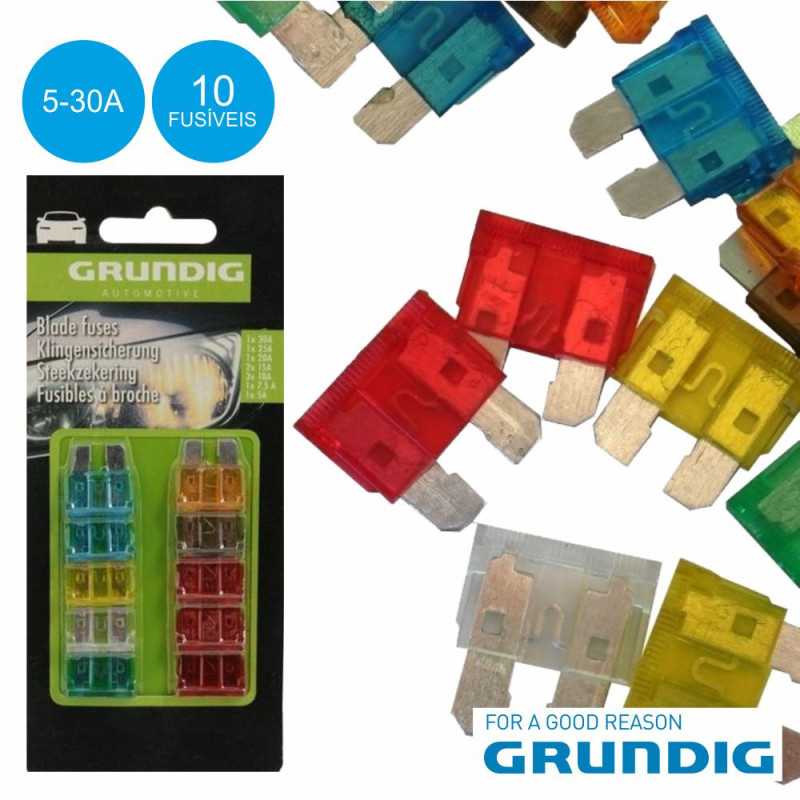 CONJUNTO DE 10 FUSÍVEIS P AUTOMÓVEL 530A GRUNDIG