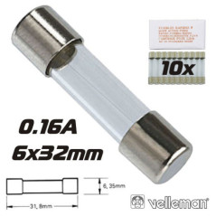 FUSÍVEL 6X32 FUSÃO RÁPIDA 016A 10X VELLEMAN
