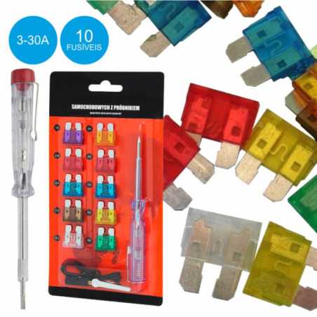 CONJUNTO DE 10 FUSÍVEIS P AUTOMÓVEL 330A E BUSCAPOLOS
