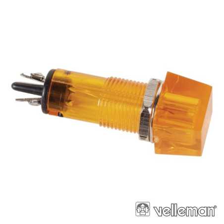 LUZ PILOTO QUADRADO AMBAR 115X115MM 220V VELLEMAN