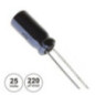 CONDENSADOR ELECTROLITICO 220UF 25V 105