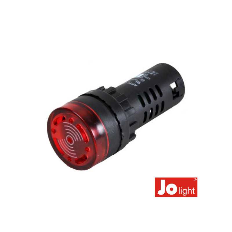 LUZ PILOTO REDONDO DE PAINEL 29MM 12V C BESOURO VERMELHO
