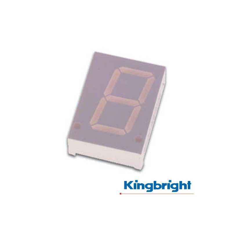 DISPLAY 1 DÍGITO 20MM ANODO COMUM VERMELHO KINGBRIGHT