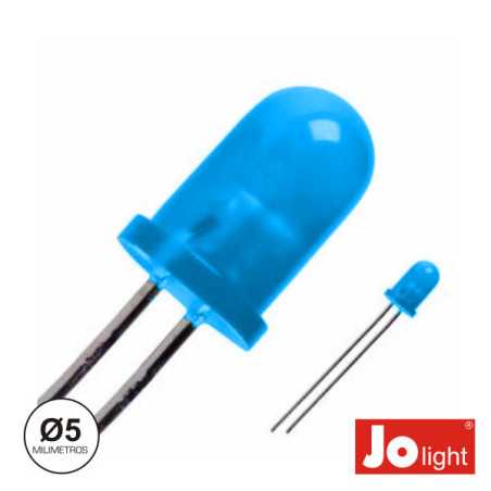 LED 5MM ALTO BRILHO AZUL DIFUSO JOLIGHT