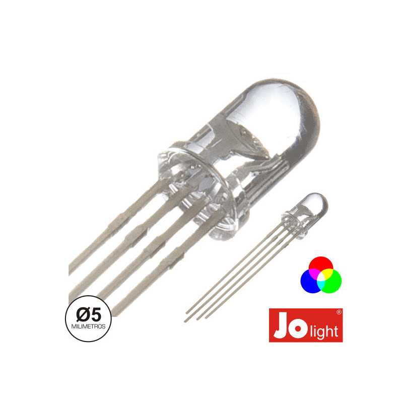 LED 5MM MULTICOR RGB TRANPARENTE